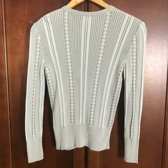 Laurel by Escada Gray Cardigan Sweater Long Sleeve Size 34 Made in Italy - Picture 4 of 5